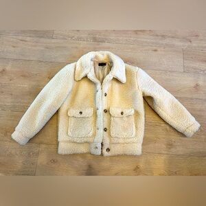 Women’s Cream Teddy Jacket Size small